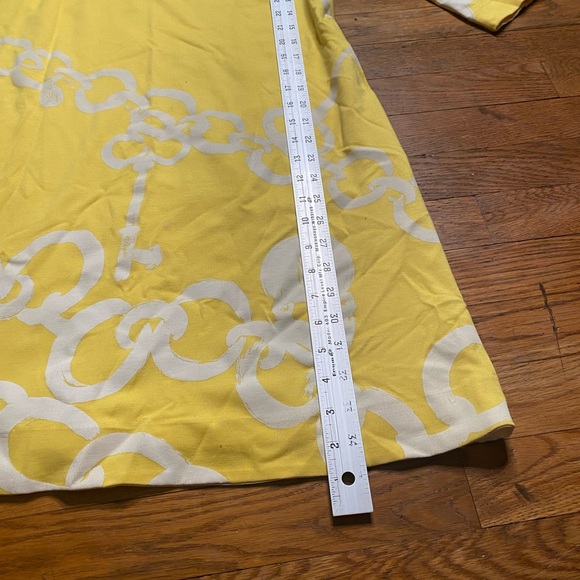 Lilly Pulitzer Yellow Chain Print Shift Dress – Size M - Picture 7 of 9